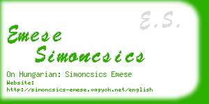 emese simoncsics business card